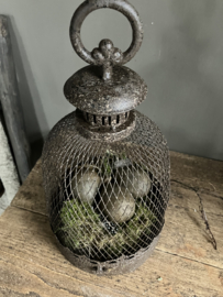 Metalen stolp, windlicht