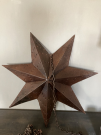 Xl oud metalen ster, 60cm