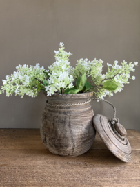Ronde houten pot met deksel, 1