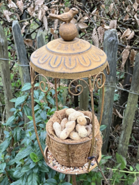 Voederhuisje op pin, metaal, planter