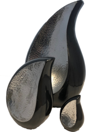 Aluminium Elegance Urn Hammered Black 3245