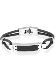 Artikelnummer CJ-419 Leren Armband met  verkrijgbaar in 3 maten 19 / 21 en 23 cm