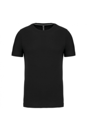 T-shirt Kariban  Ronde hals  Zwart - Enzymenbehandeld
