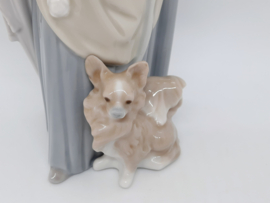 Vintage Lladro beeld dame met hond 'Dama de Bulevar'