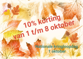 Nationale Kringloopdag 1 oktober: 10% korting