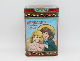 Vintage blik Verkade Toffees