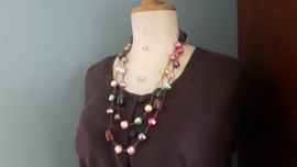 Vintage ketting met multicolor kralen