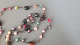 Vintage ketting met multicolor kralen