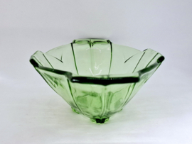 Groene schaal van persglas, ovaal