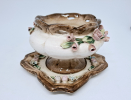 Vintage waxinelichthouder Capodimonte porselein, Visconti Mollica Capodimonte