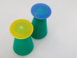 Retro Tupperware peper- en zoutvaatjes