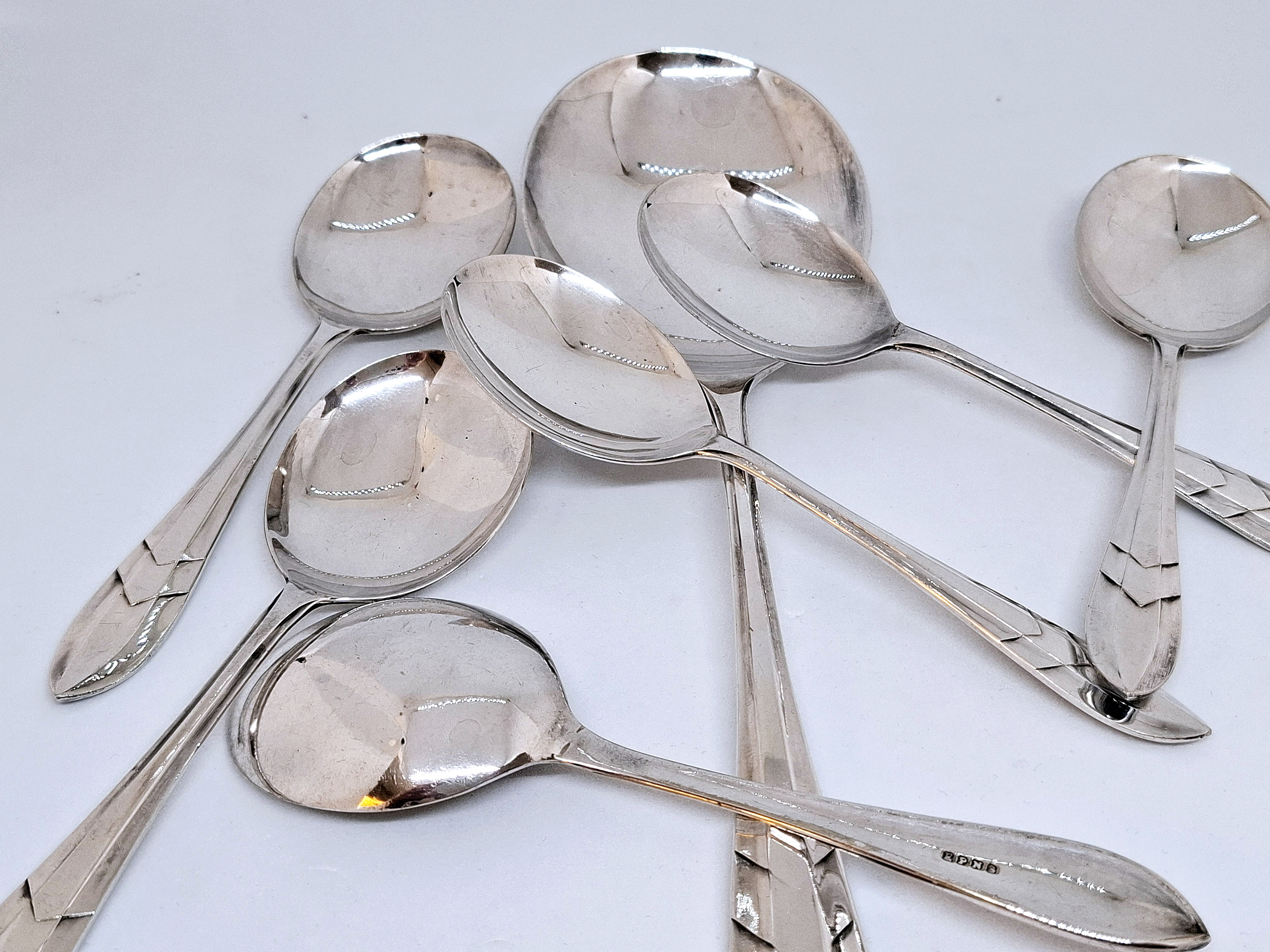 Vintage verzilverde fruitlepels, dessertlepels van EPNS
