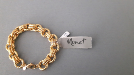 Monet,  zware vergulde vintage armband