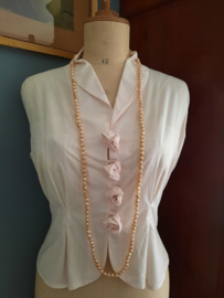 Vintage ketting zoetwaterparels, lengte opera