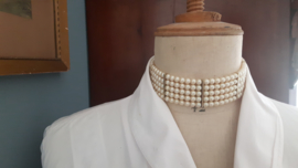 Vintage  collar  faux parels van Monet