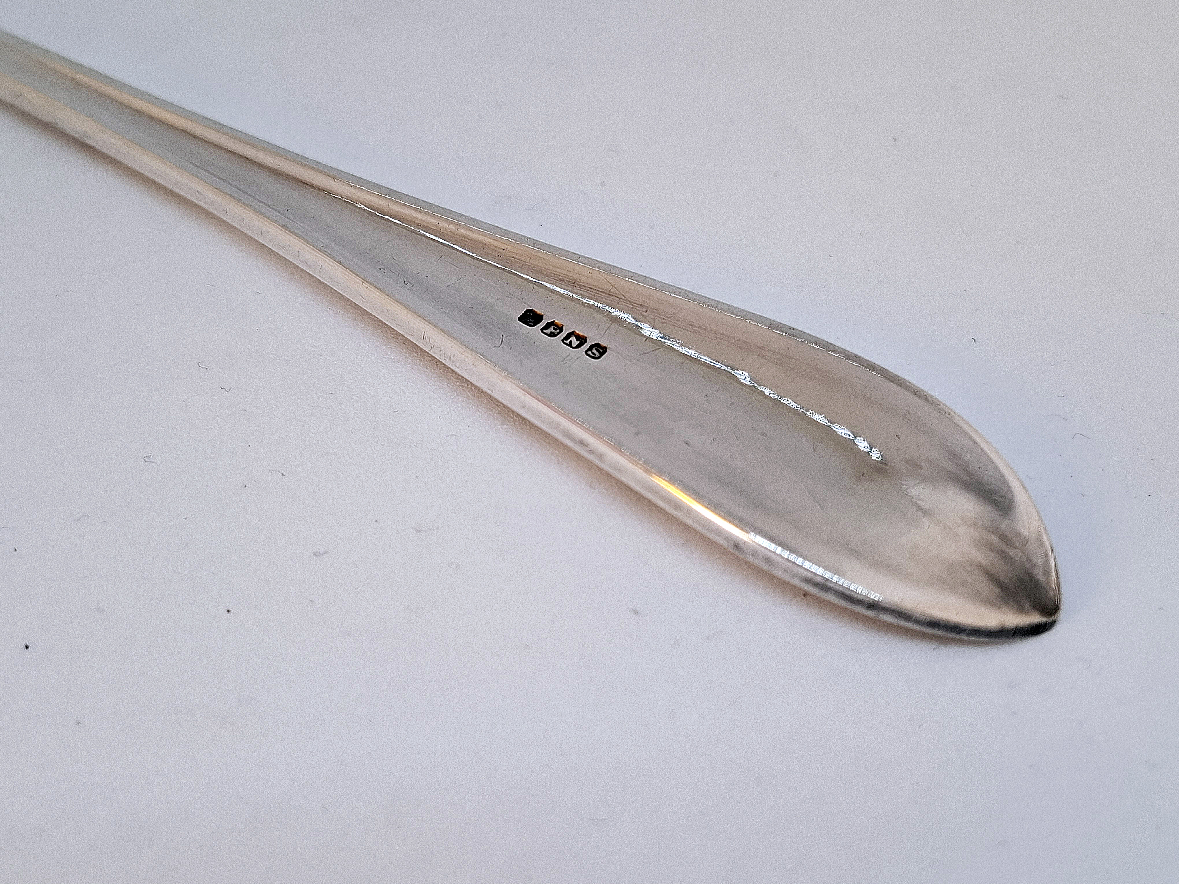 Vintage verzilverde fruitlepels, dessertlepels van EPNS