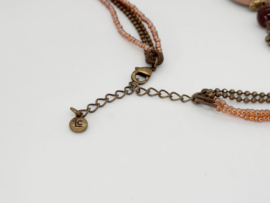Ketting van Liz Claiborne, roze en koperkleurig