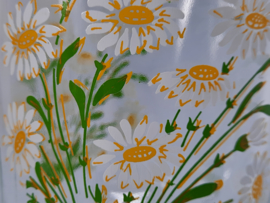 Vintage glazen sap- of waterkan (madelief)