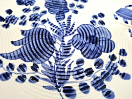 Aardewerk schaal in  blauw en wit, decor Florida