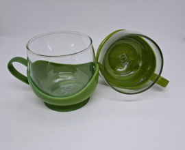 Twee vintage Melitta theebekers, groen