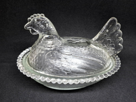 Vintage persglas kip, transparant