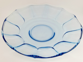 Vintage gebakstel van blauw persglas