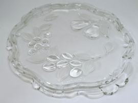 Vintage glazen taartschaal Walther Glas Germany