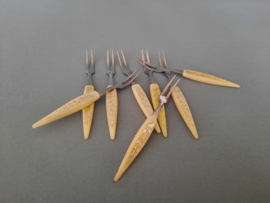 Jaren '60 Little Fork, acht stuks, bewerkt