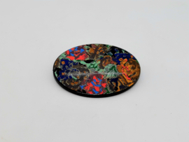 Vintage multicolour kunststof broche