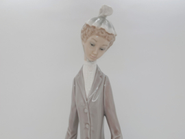 Vintage Lladro beeld dame met hond 'Dama de Bulevar'