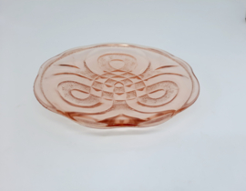 Vintage gebaksbordjes persglas, 'Rotterdam', Walther Glas