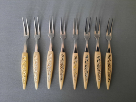 Jaren '60 Little Fork, acht stuks, bewerkt