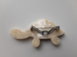 Vintage broche 'Turtle' van Lea Stein