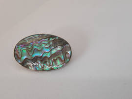 Vintage Alpaca broche met Abalone