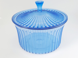 Vintage Tupperware blauwe koekjesdoos