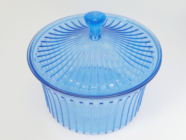 Vintage Tupperware blauwe koekjesdoos