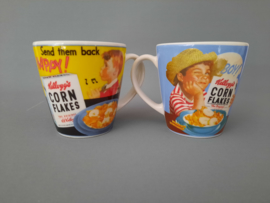 Vintage mok of beker Kellogg's Cornflakes 'Happy'