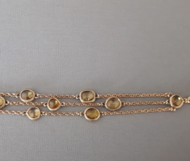 Vintage armband Monet  '80 met citrienkleurige stenen