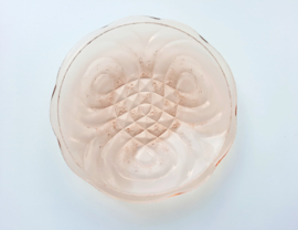 Vintage gebaksbordjes persglas, 'Rotterdam', Walther Glas