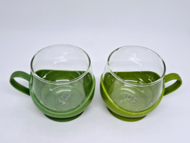 Twee vintage Melitta theebekers, groen