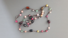 Vintage ketting met multicolor kralen