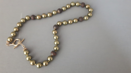 Vintage Monet ketting groene faux parels
