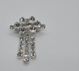 Jaren '50 chandelier broche met strass,