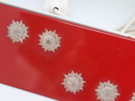 Retro rood bedlampje 'diamant', Herda