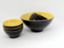 Jaren '60 pindaset zwart/geel