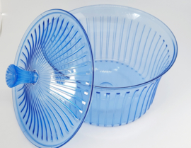 Vintage Tupperware blauwe koekjesdoos