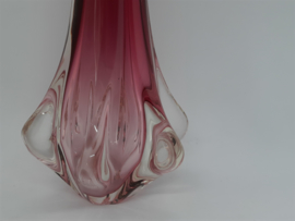Mid-century roze rode Fratelli Toso Murano