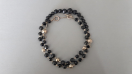 Vintage gitten armband en zwarte ketting van Monet