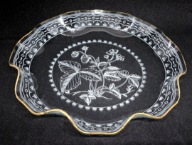Vintage glazen, bewerkte presenteerschaal