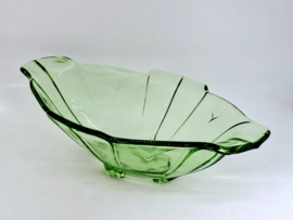 Groene schaal van persglas, ovaal